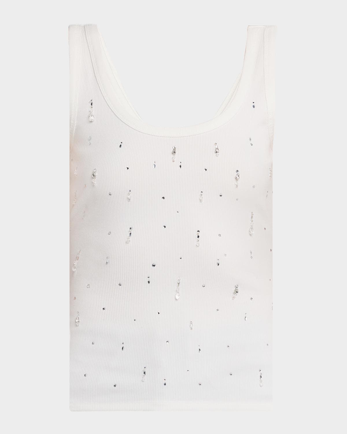 Generation Love Evita Embellished Rib-Knit Jersey Tank Top