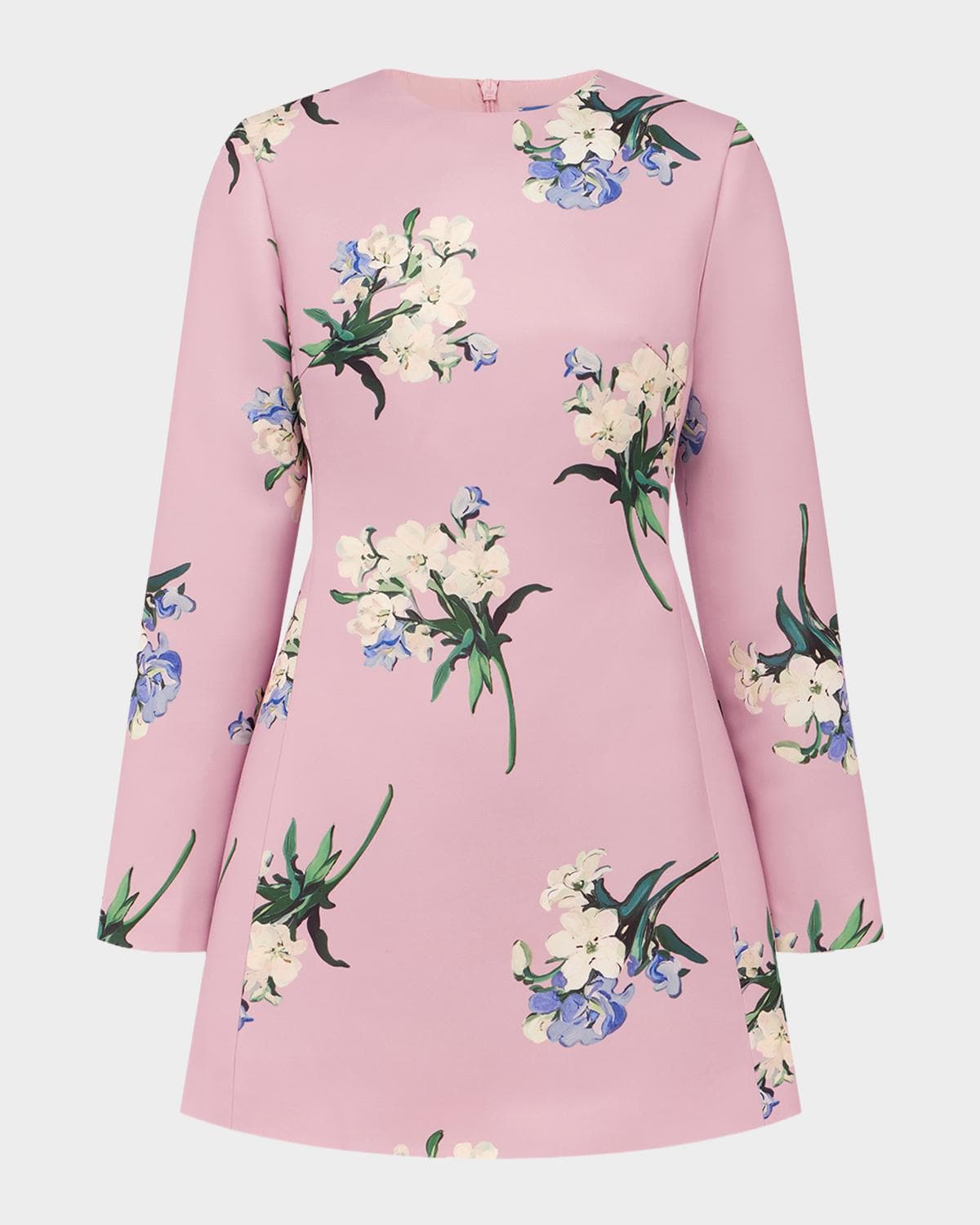 LEO LIN Aliza Floral Long-Sleeve Mini Dress