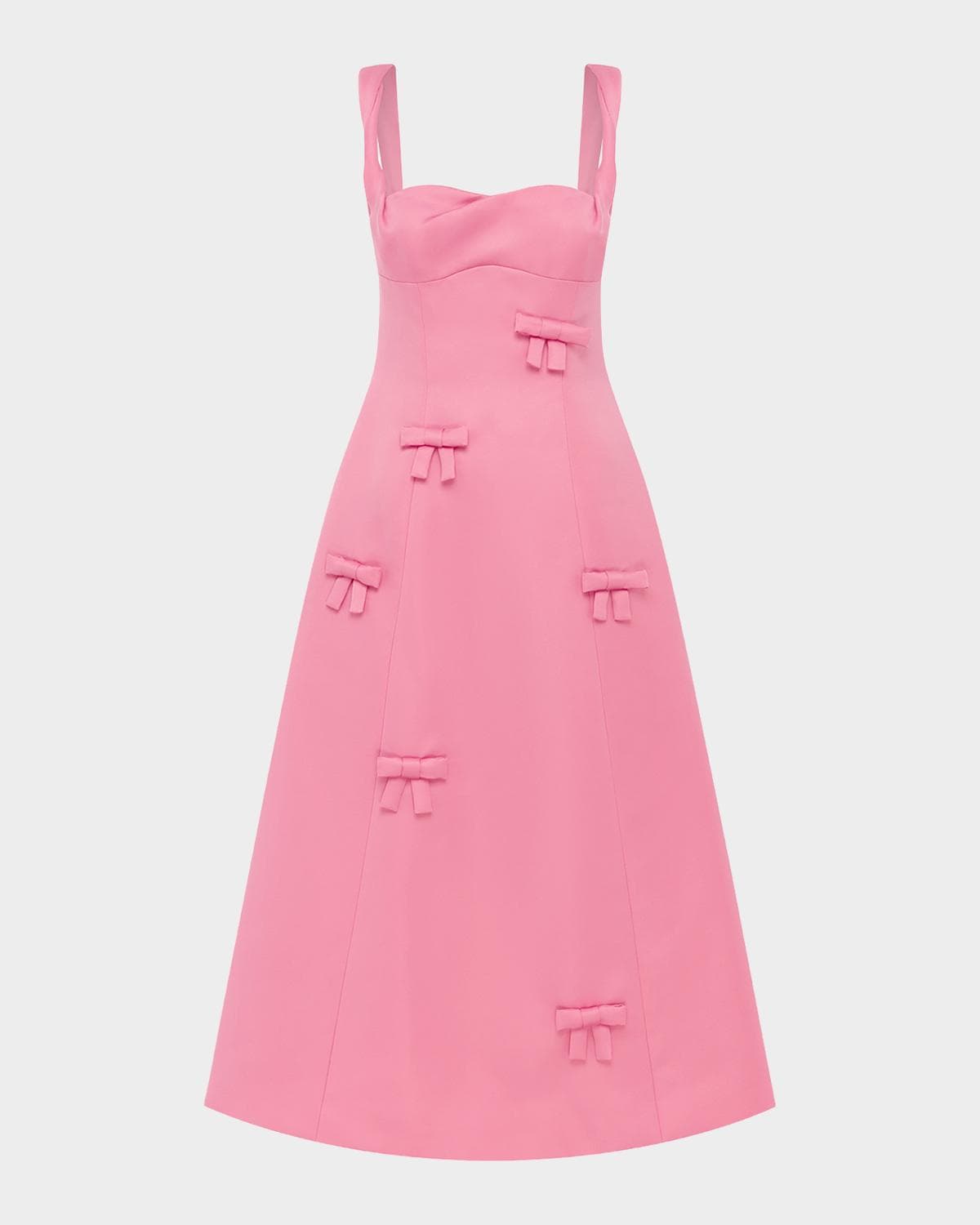 LEO LIN Beatrice Bow Midi Dress