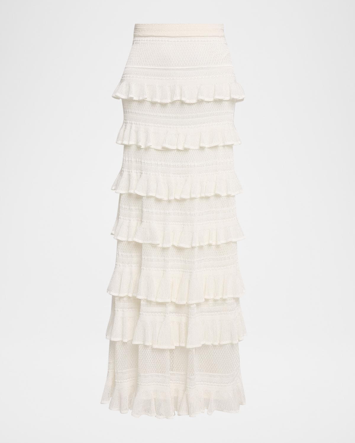 Zimmermann Luna Lace Ruffled Maxi Skirt
