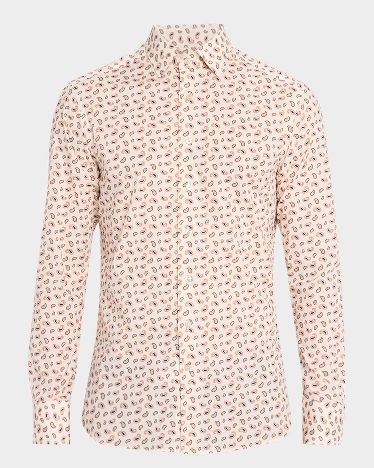 Etro Men's Paisley-Print Cotton Sport Shirt