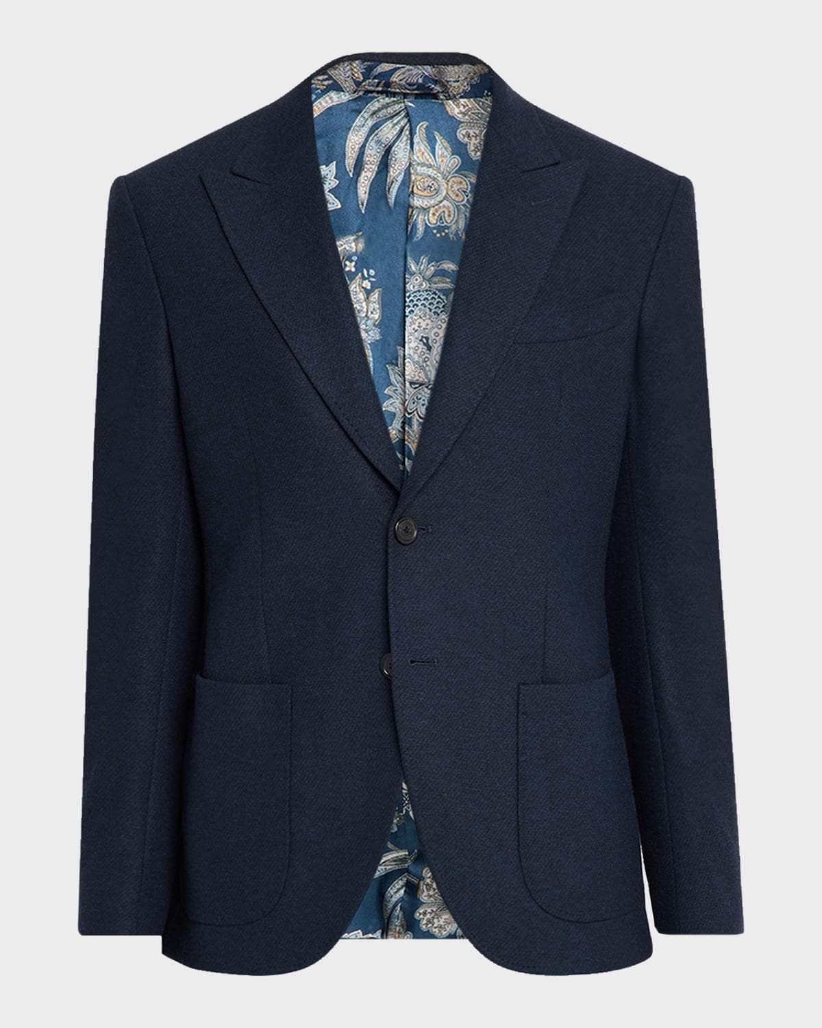 Etro Men's Textured Peak-Lapel Single-Breasted Sport Coat