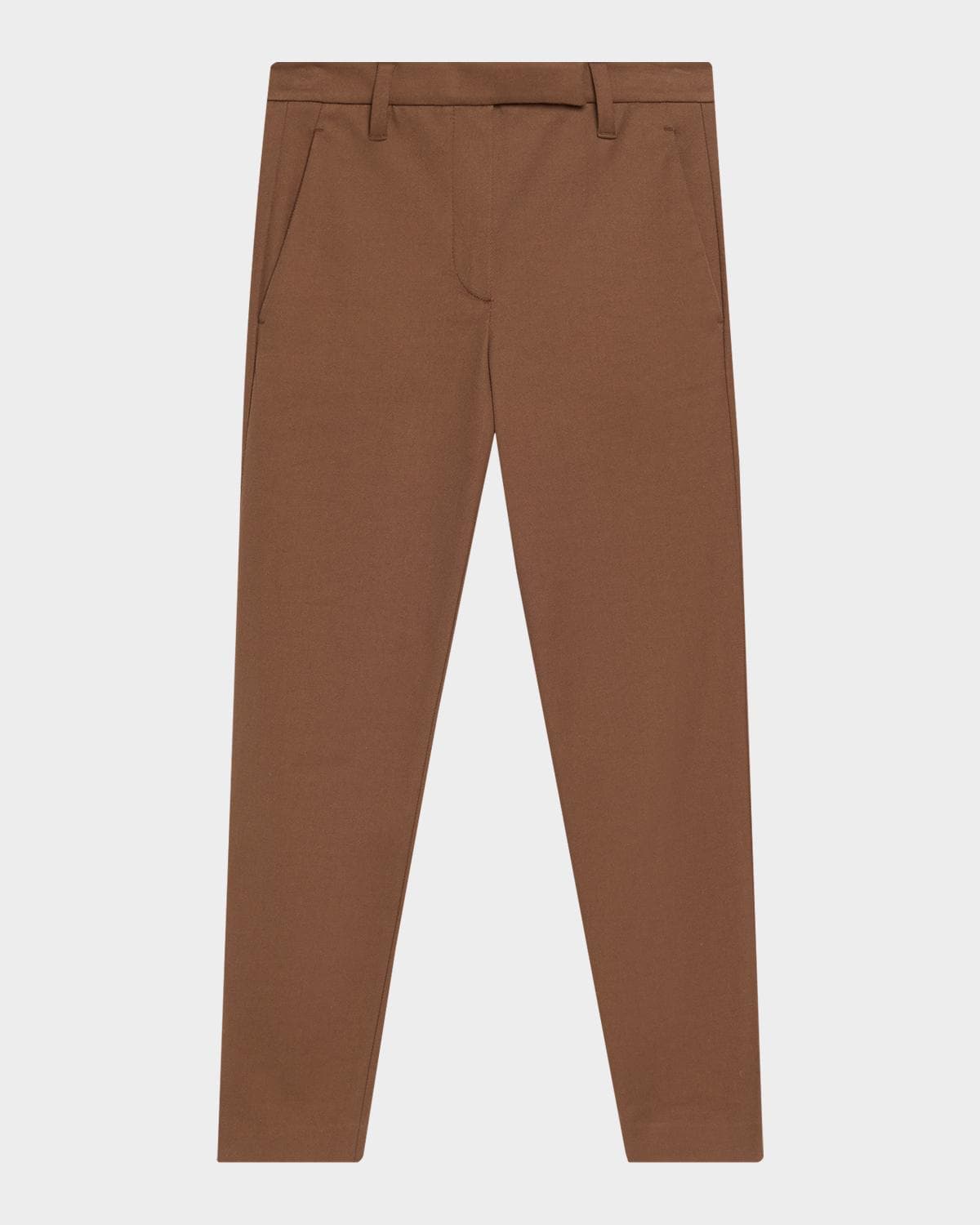 Brunello Cucinelli Cotton Twill Slim-Leg Ankle Pants