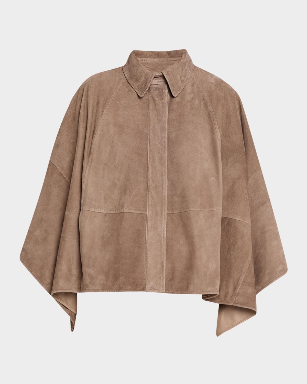 Brunello Cucinelli Suede Cape Jacket