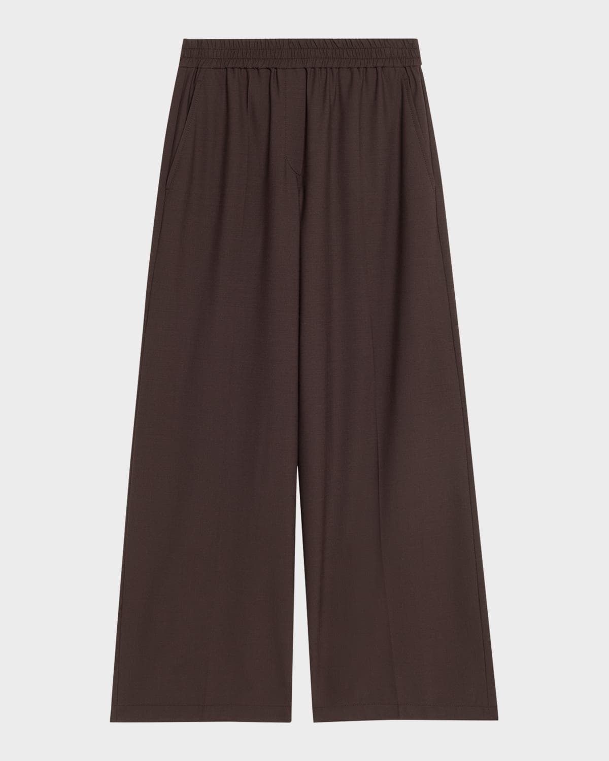 Brunello Cucinelli Wool-Blend Wide-Leg Pants