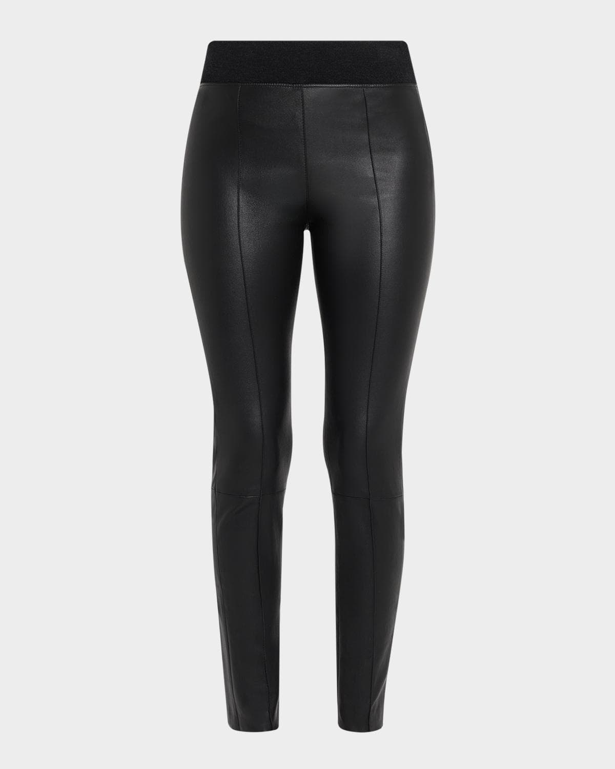 Brunello Cucinelli Leather Ankle Pants
