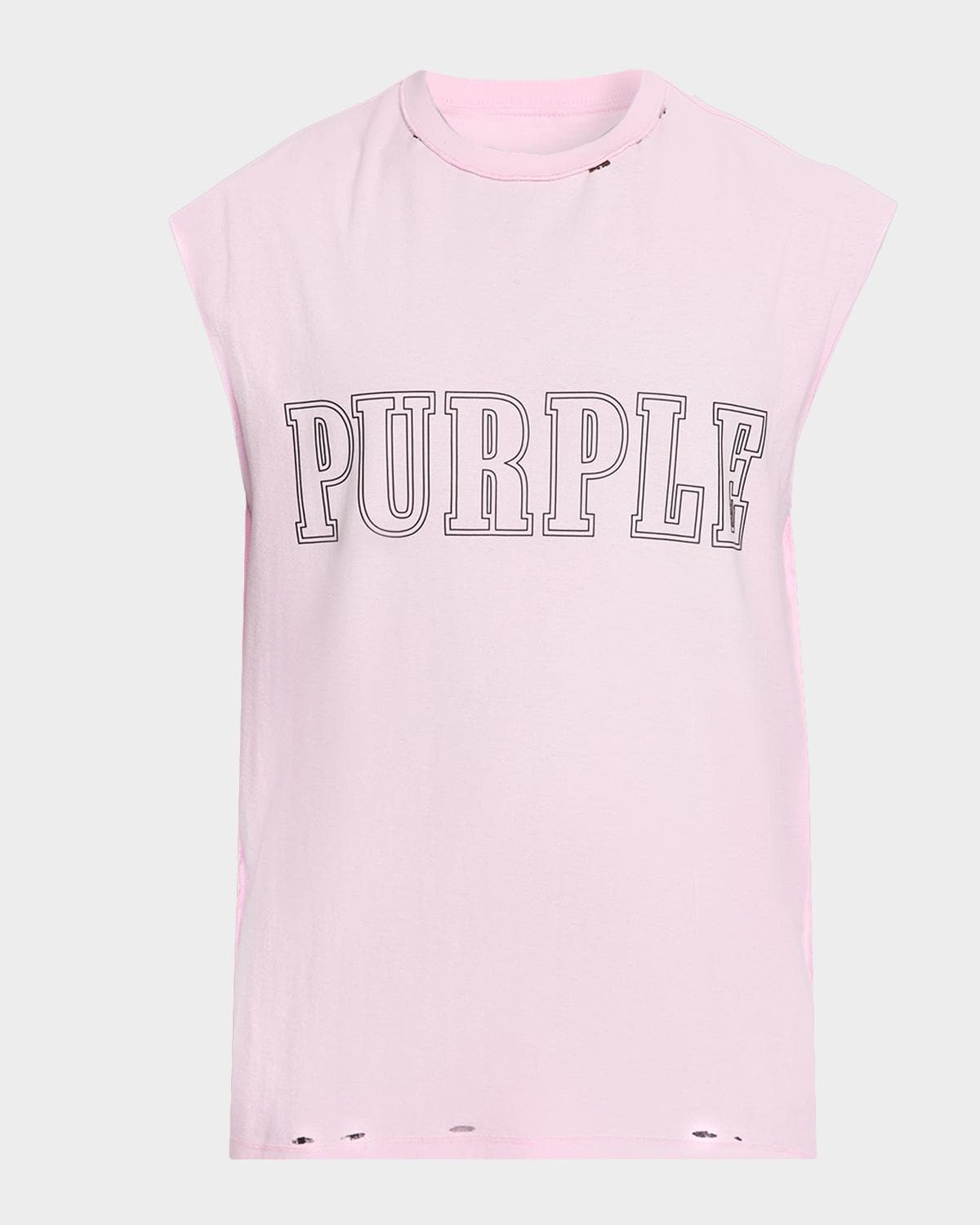 PURPLE Men's Slab Wordmark Distressed Tank Top · XL