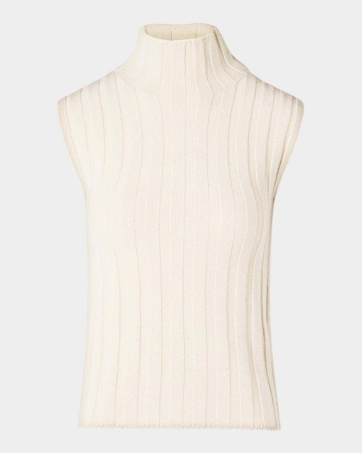 Akris punto Chunky Rib Turtleneck Tank Top