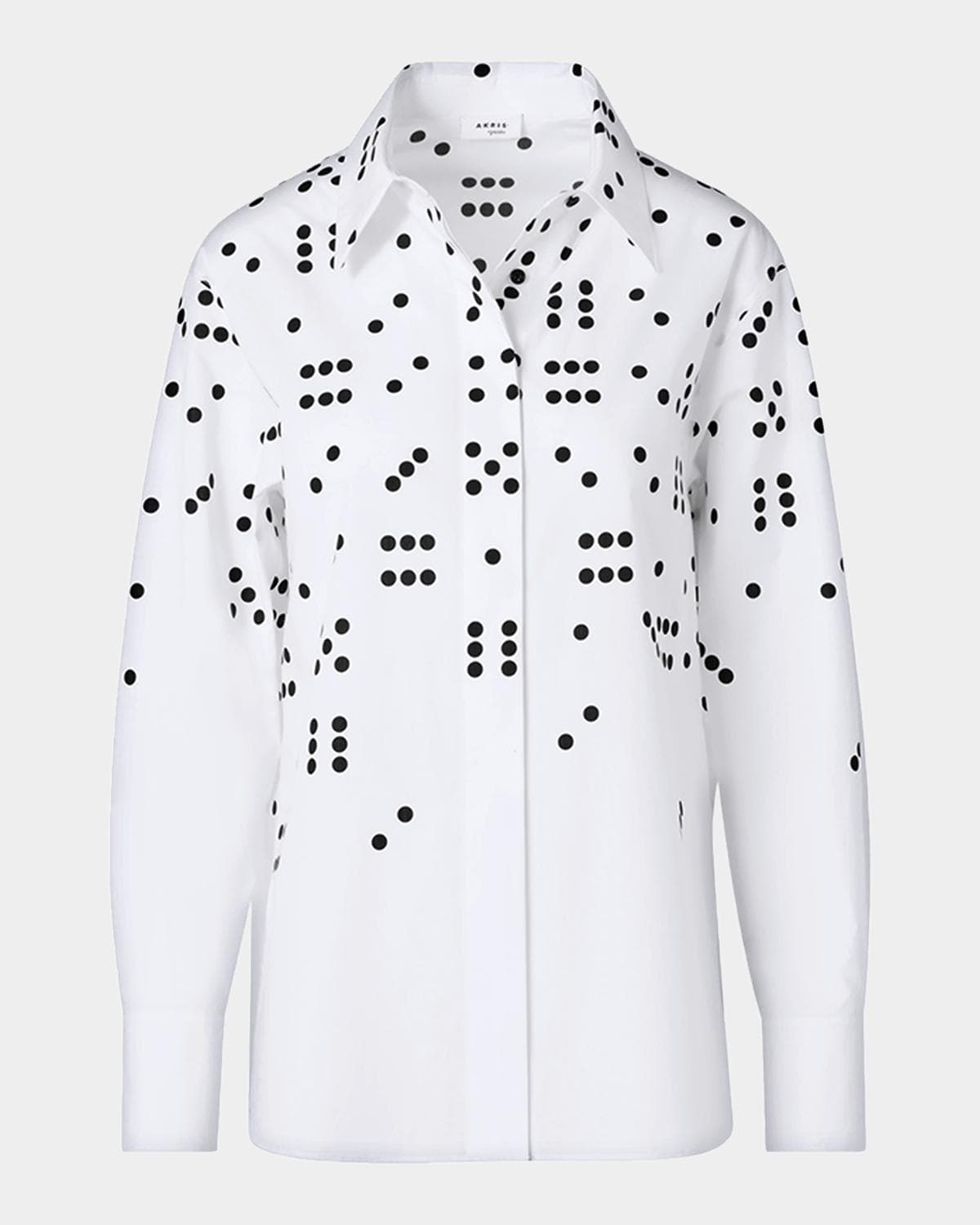 Akris punto Dice Print Poplin Cotton Shirt