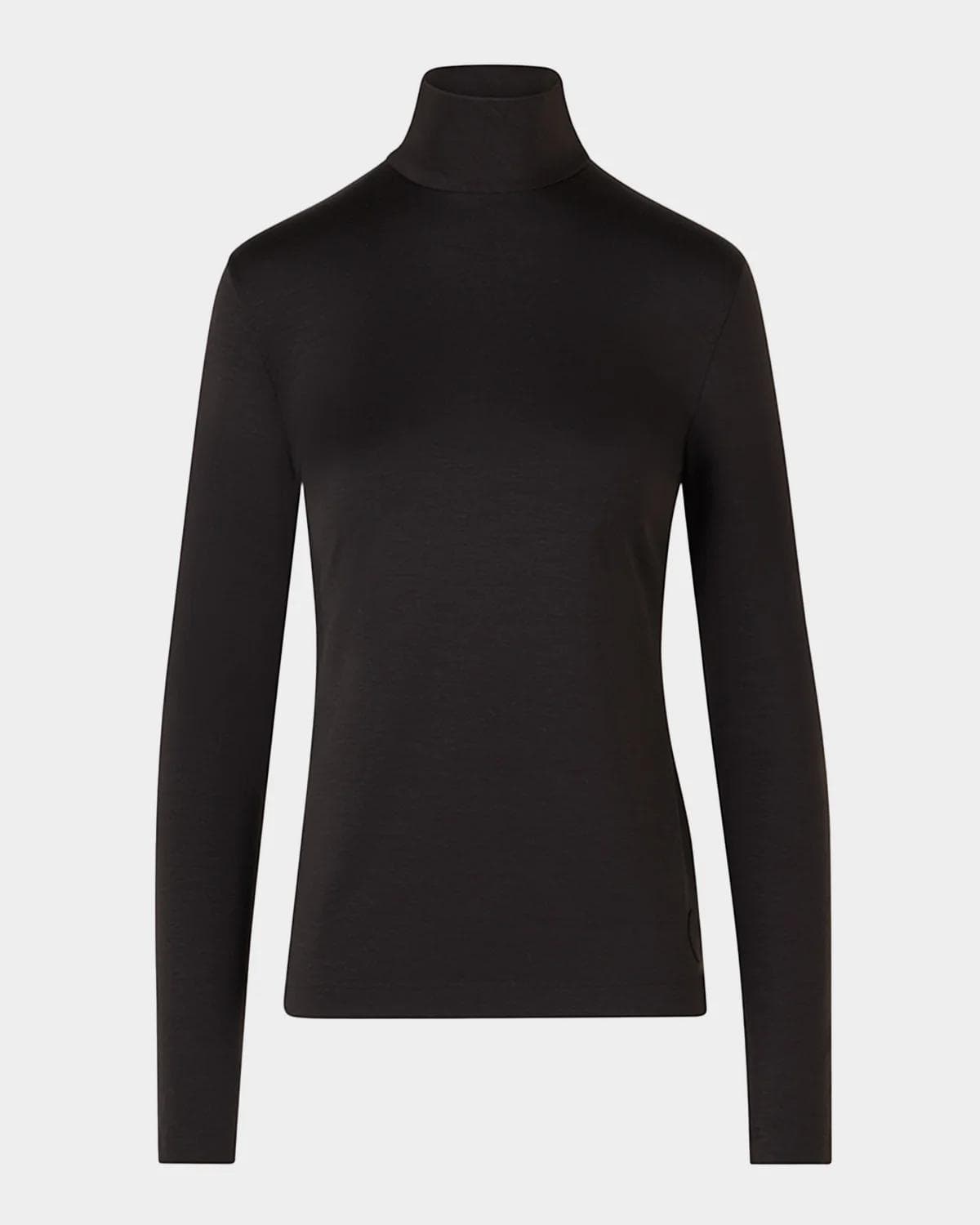 Akris punto Mock Neck Long-Sleeve Jersey Top