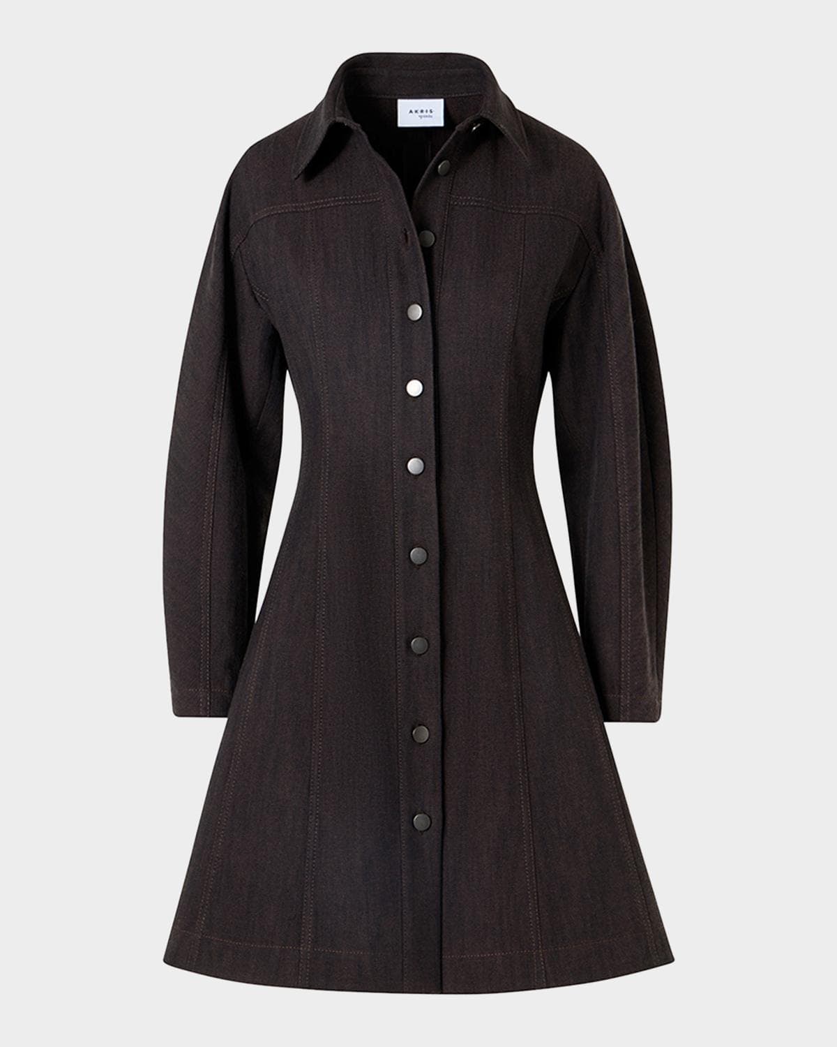 Akris punto Panel Winter Denim Shirtdress