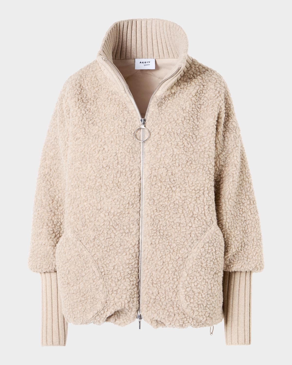 Akris punto Bouclé Fleece Relaxed-Fit Coat