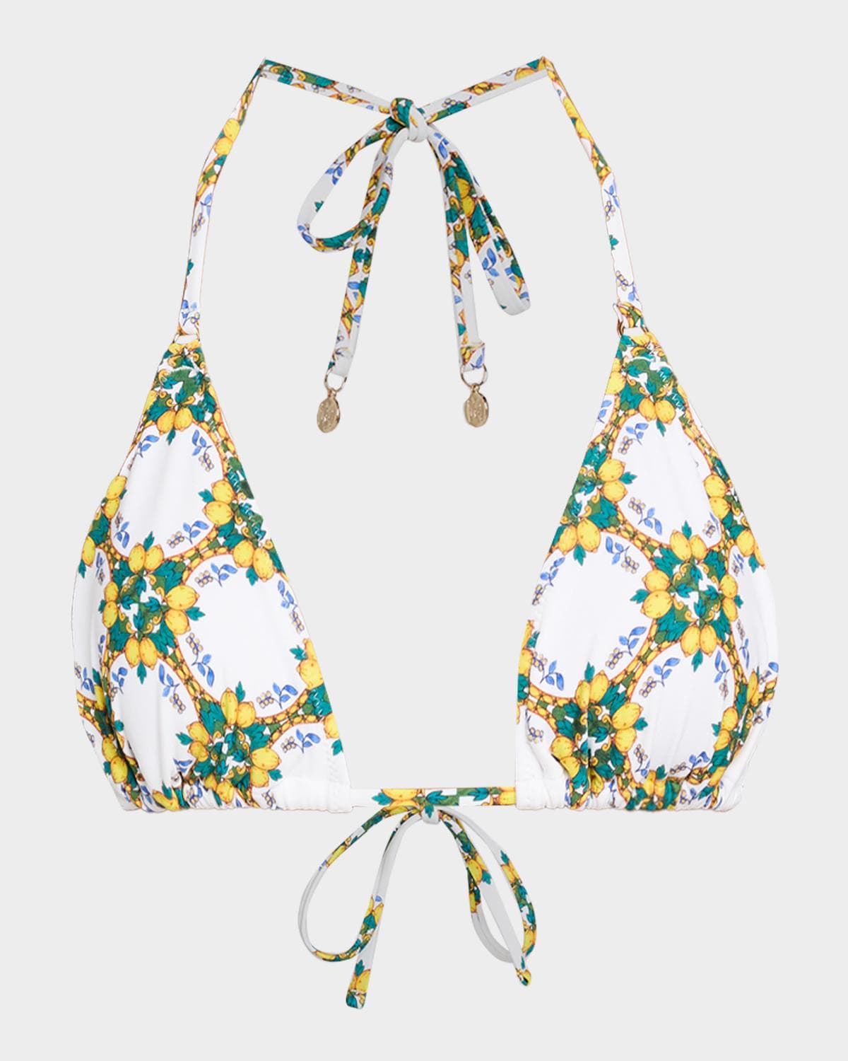 Milly Lemon Tile Bikini Top
