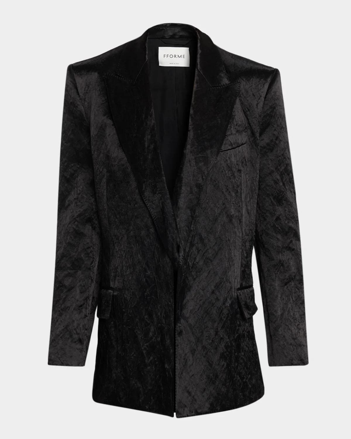 FForme Winslow Double-Breasted Crinkle Metallic Cotton Jacket