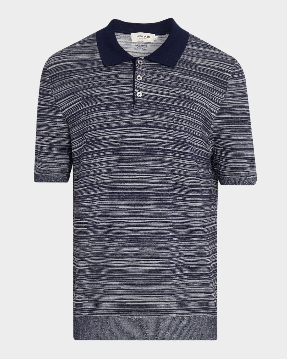 Bugatchi Men's Variegated Stripe Polo Shirt