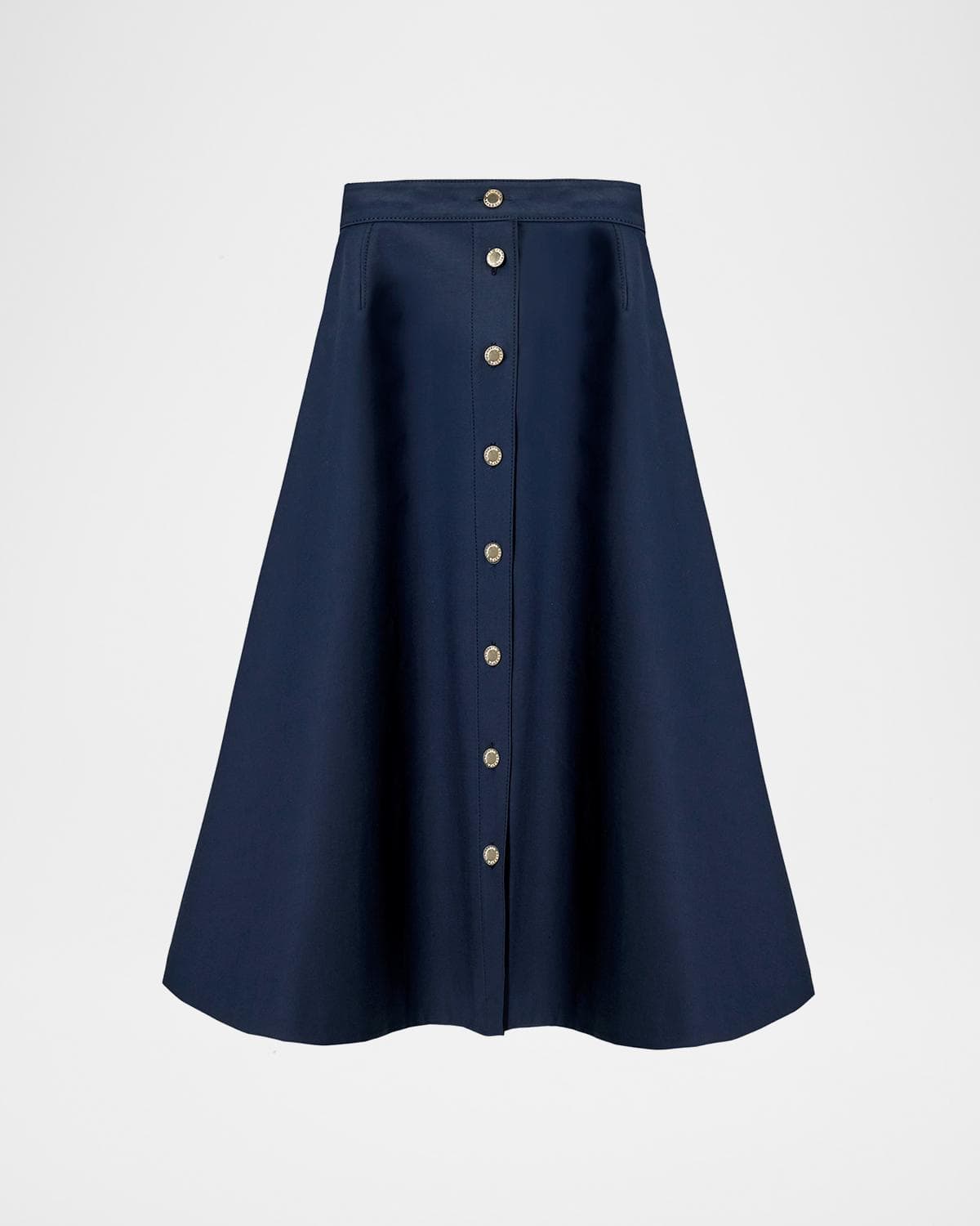 Carolina Herrera Button-Front Cotton Midi Skirt