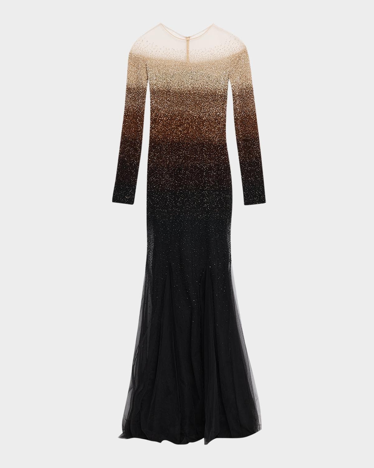 Pamella Roland Ombre Signature Sequin Illusion Trumpet Gown · 6