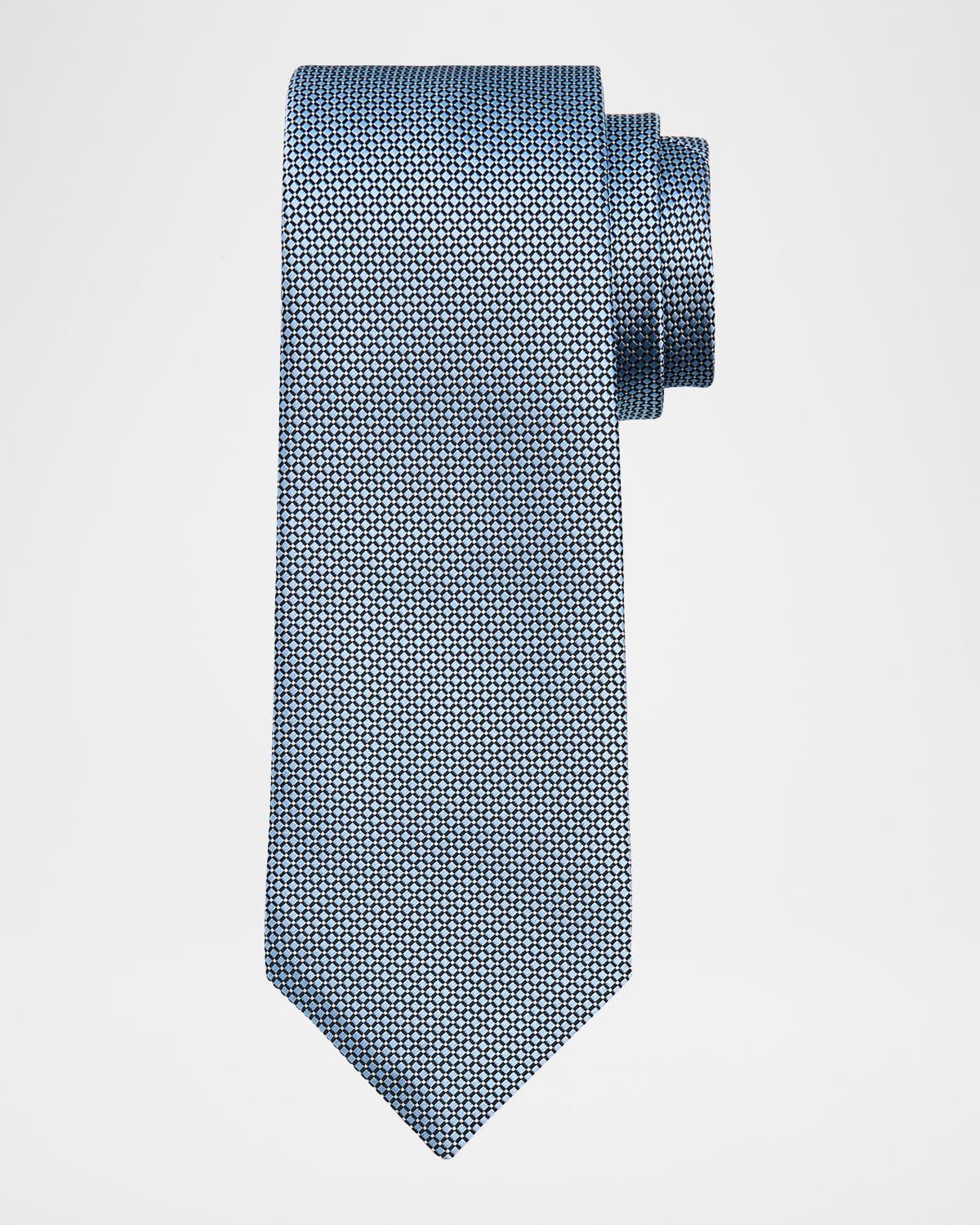Isaia Men's Diamond-Print Silk Tie