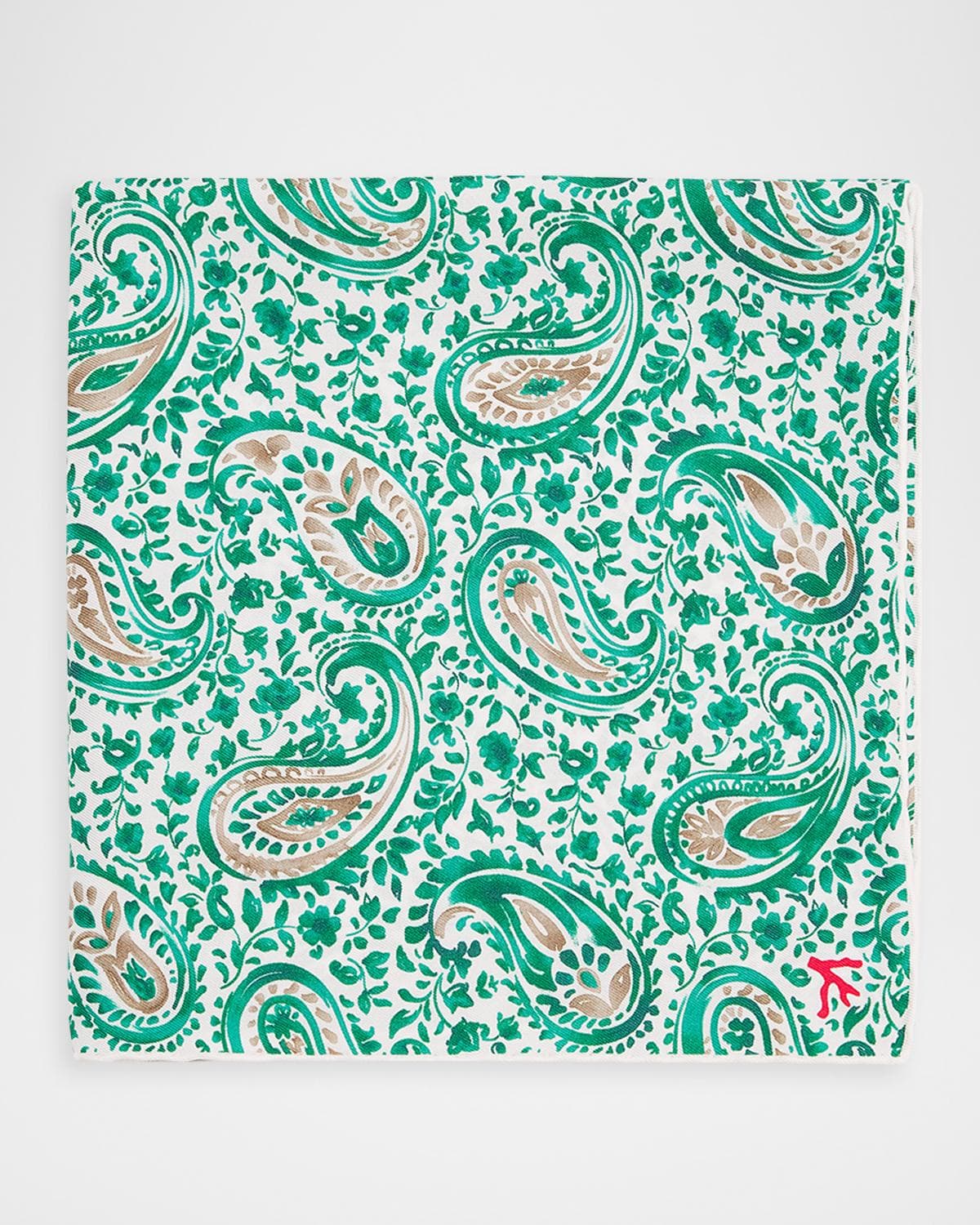 Isaia Men's Paisley Silk Pocket Square