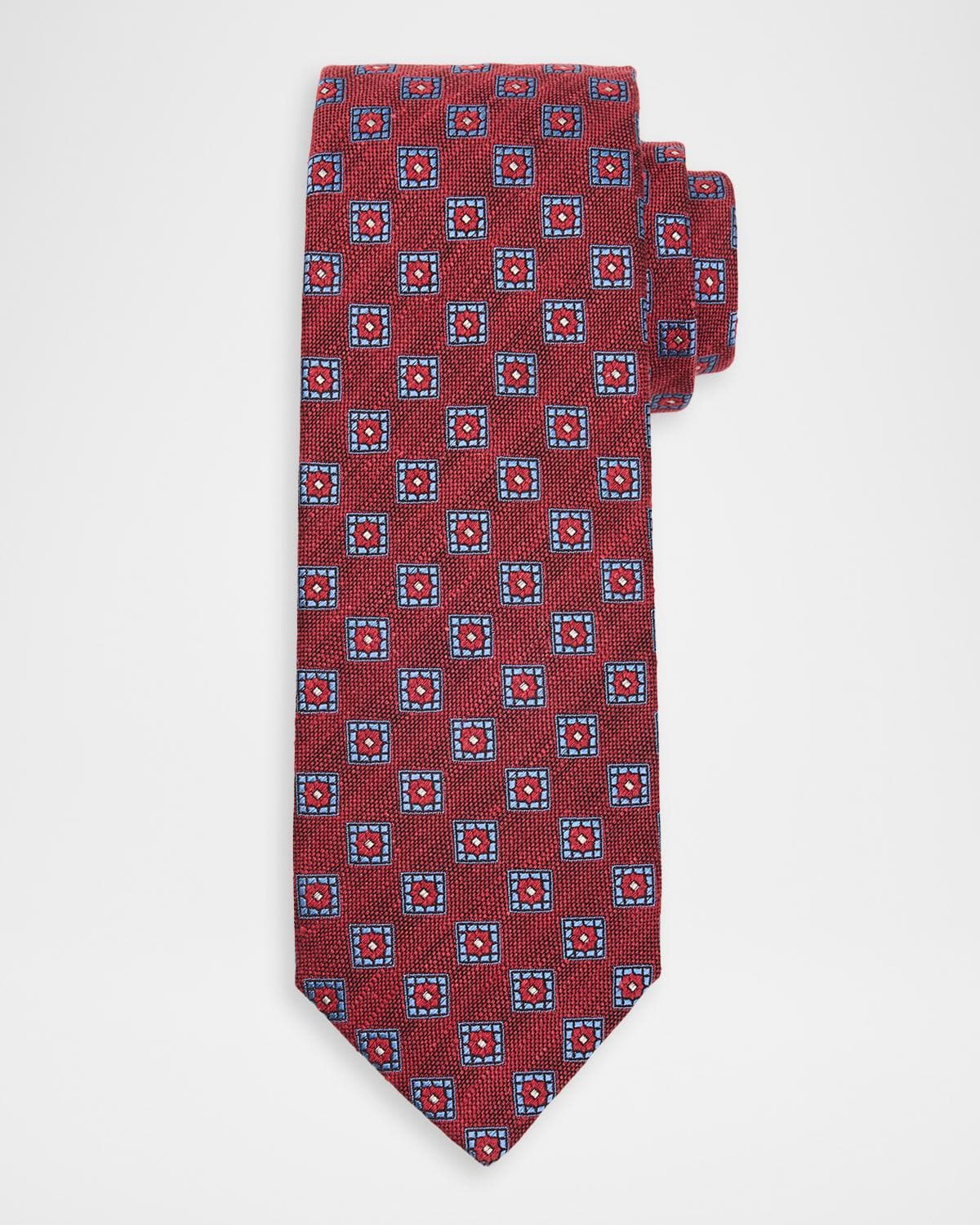 Isaia Men's Geometric Silk Tie