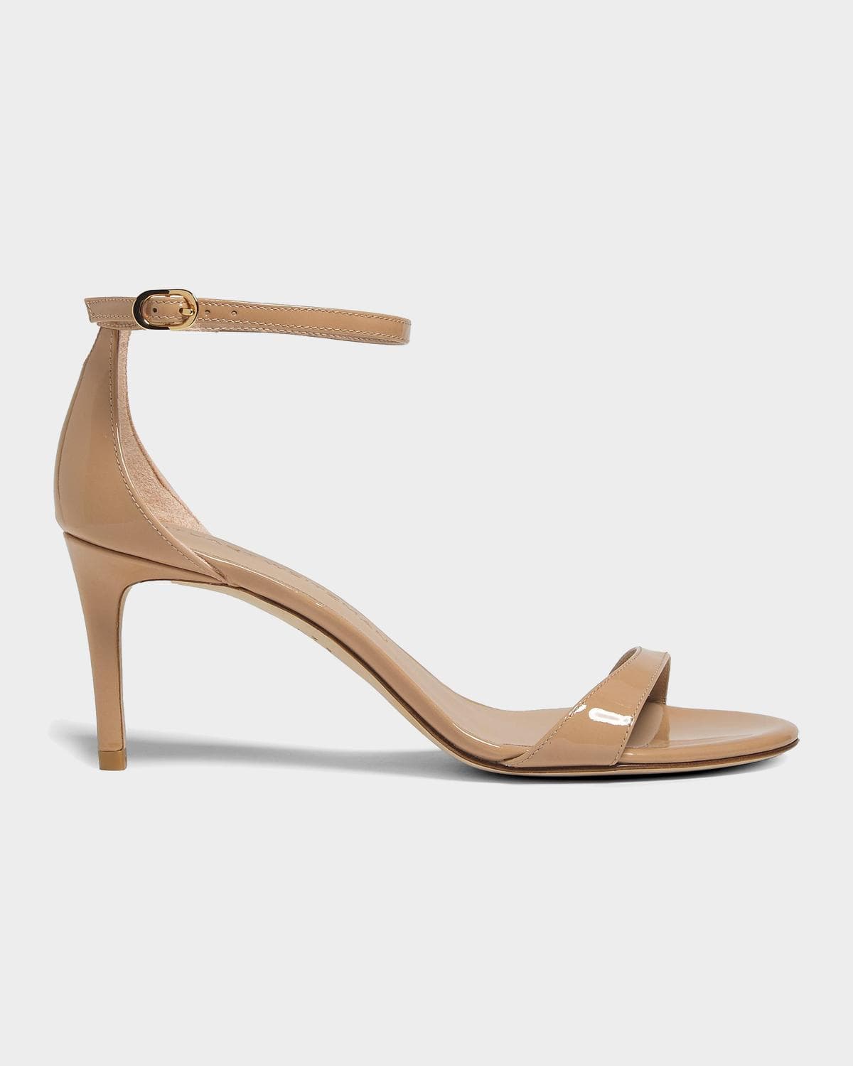 Stuart Weitzman 75mm Nudist II Patent Leather Sandals