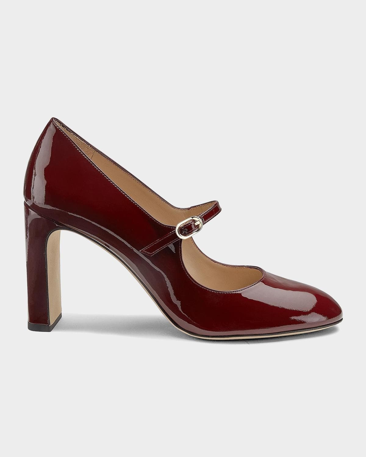 Stuart Weitzman 85mm Babette Patent Leather Mary-Jane Pumps