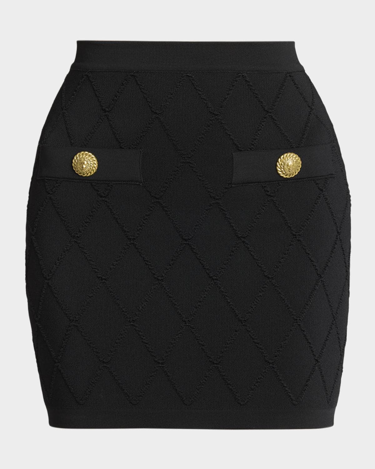 Balmain Quilted Mini Skirt