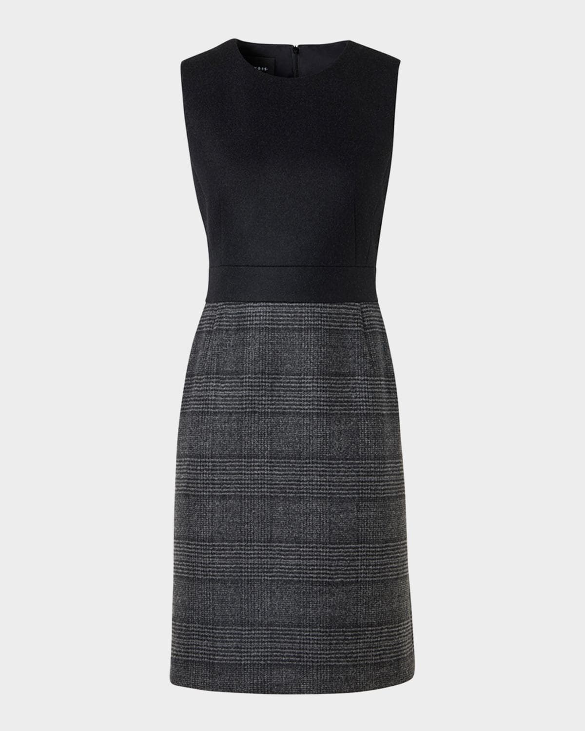 Akris Prince Of Whales Wool Double-Face Sleeveless Dress