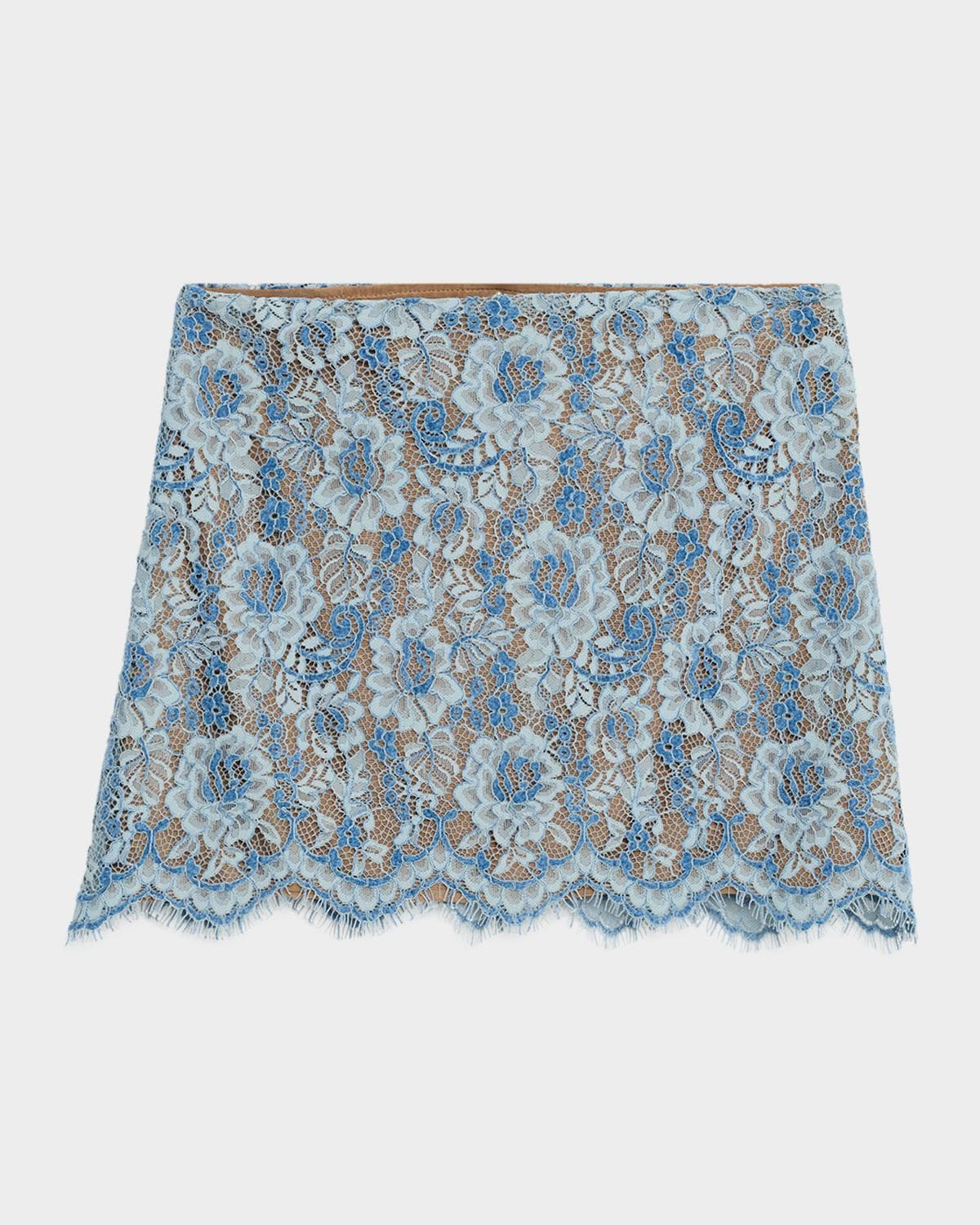 JBQ Adrienne Floral Lace Mini Skirt