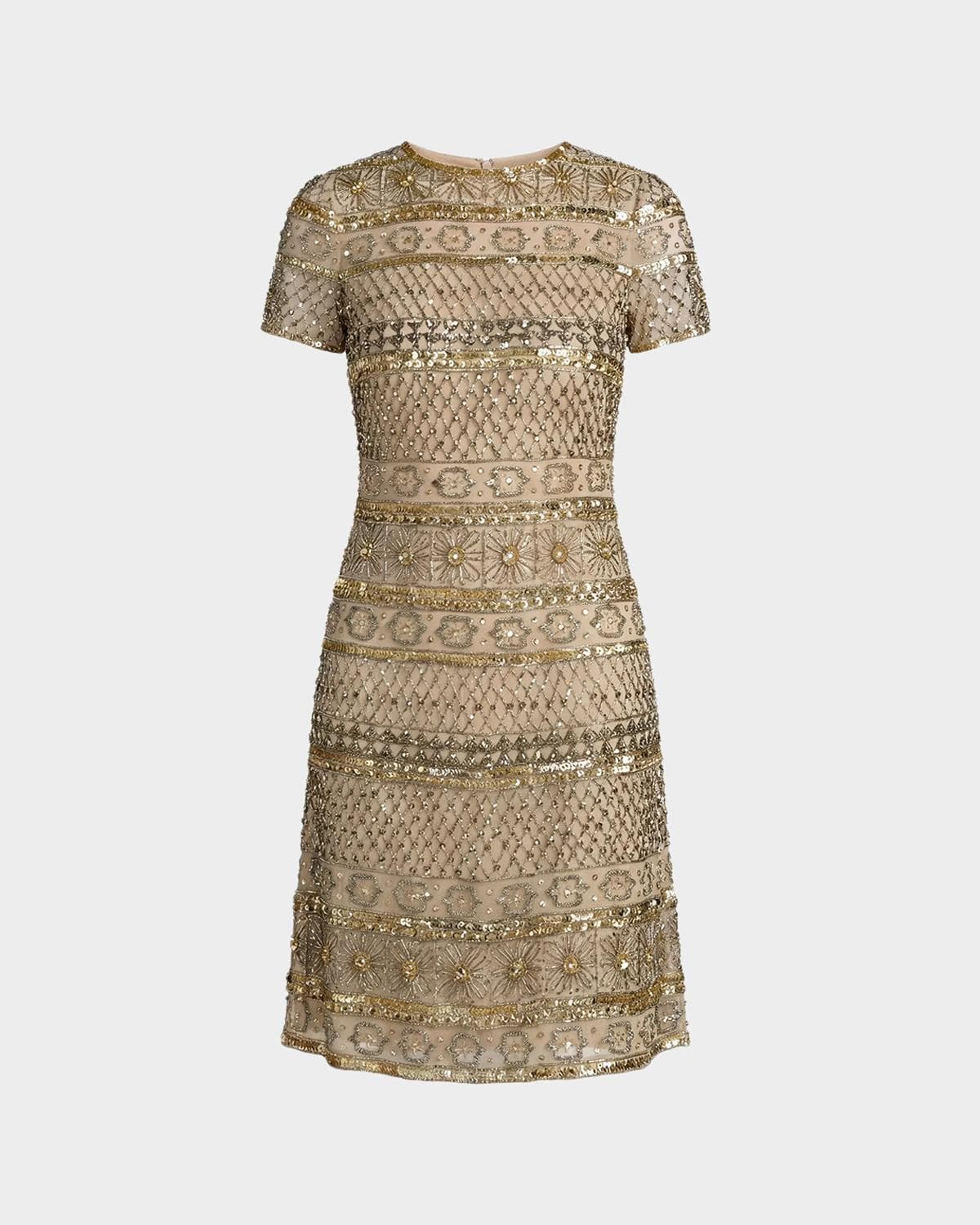 Mac Duggal Embellished Shift Mini Dress