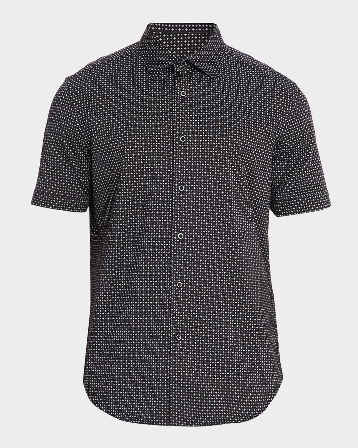 Bugatchi Men's Miles OoohCotton Geometric Short-Sleeve Shirt