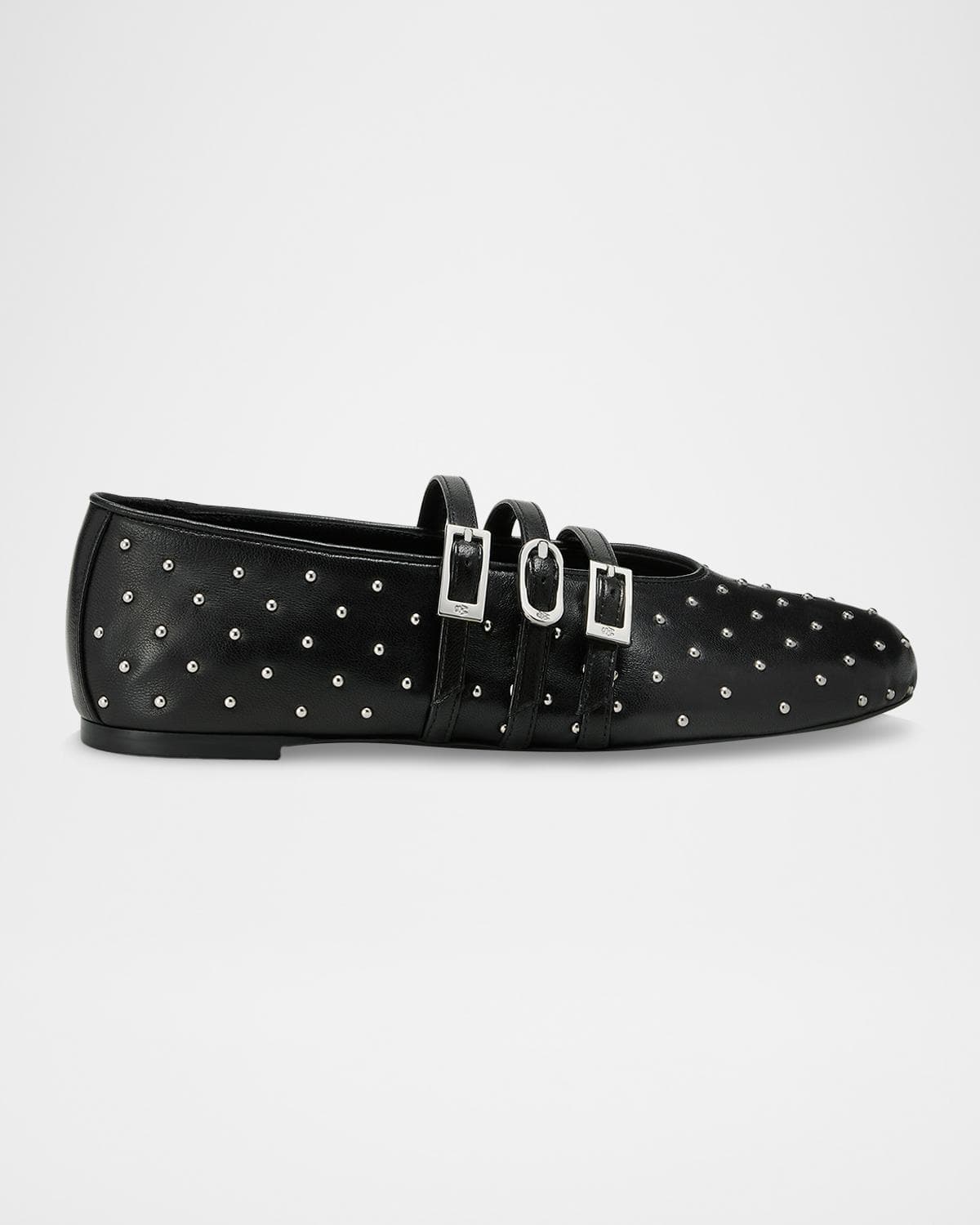 Stuart Weitzman Sostud Leather Mary Jane Belted Ballerina Flats · 7