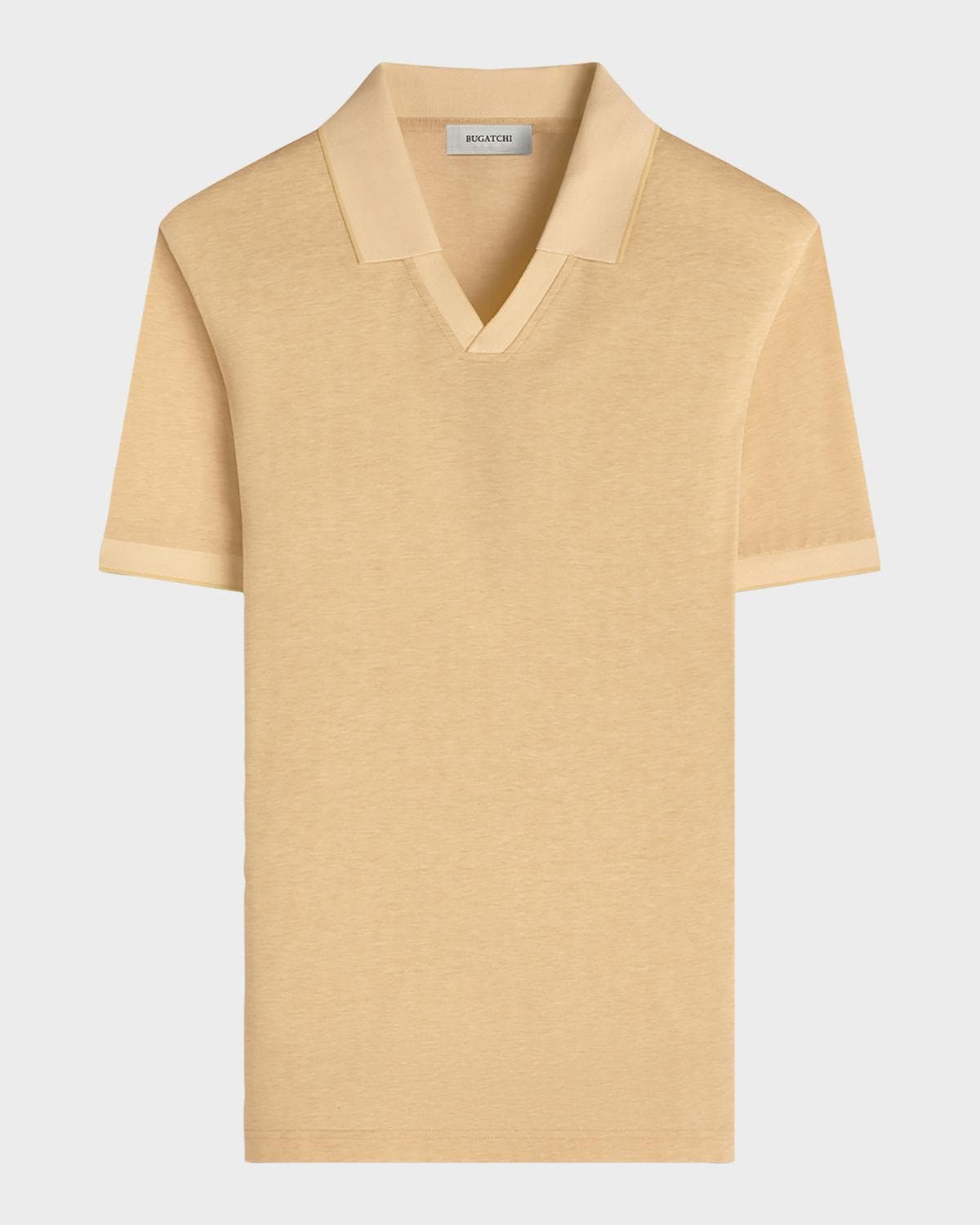 Bugatchi Men's Performance Micro-Herringbone Johnny Collar Polo Shirt