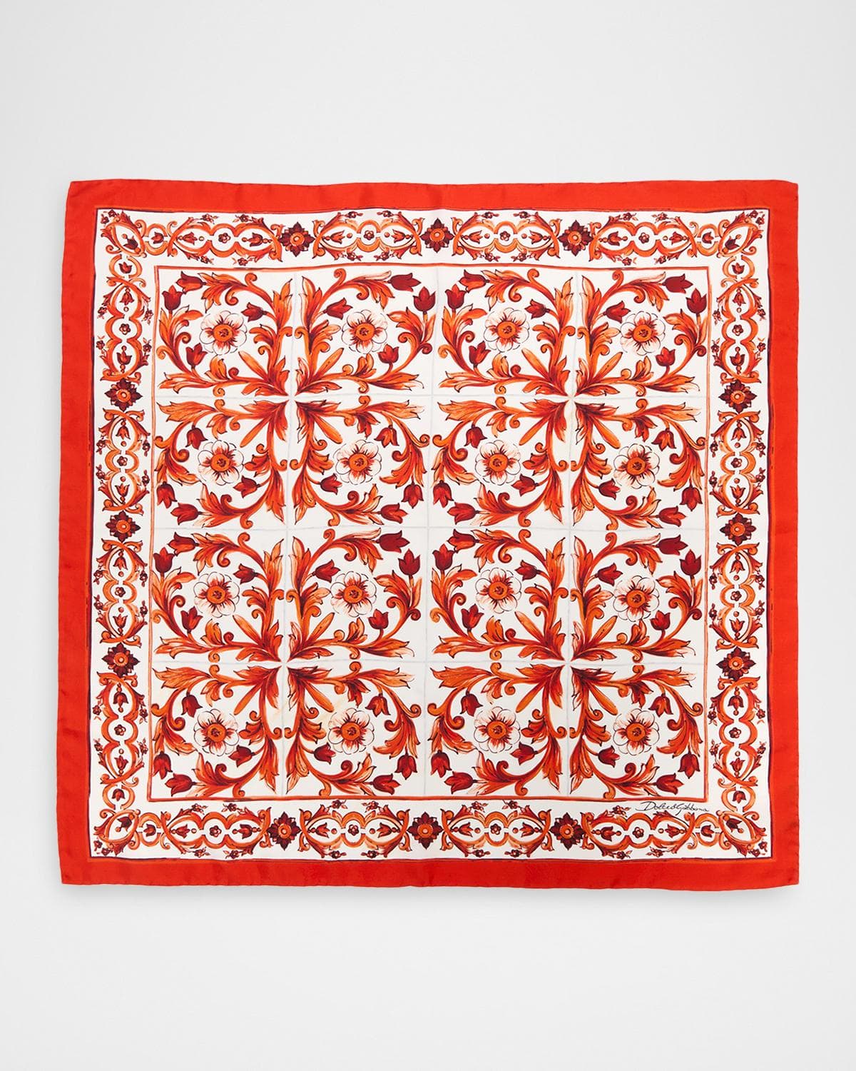 Dolce & Gabbana Floral Silk Twill Scarf