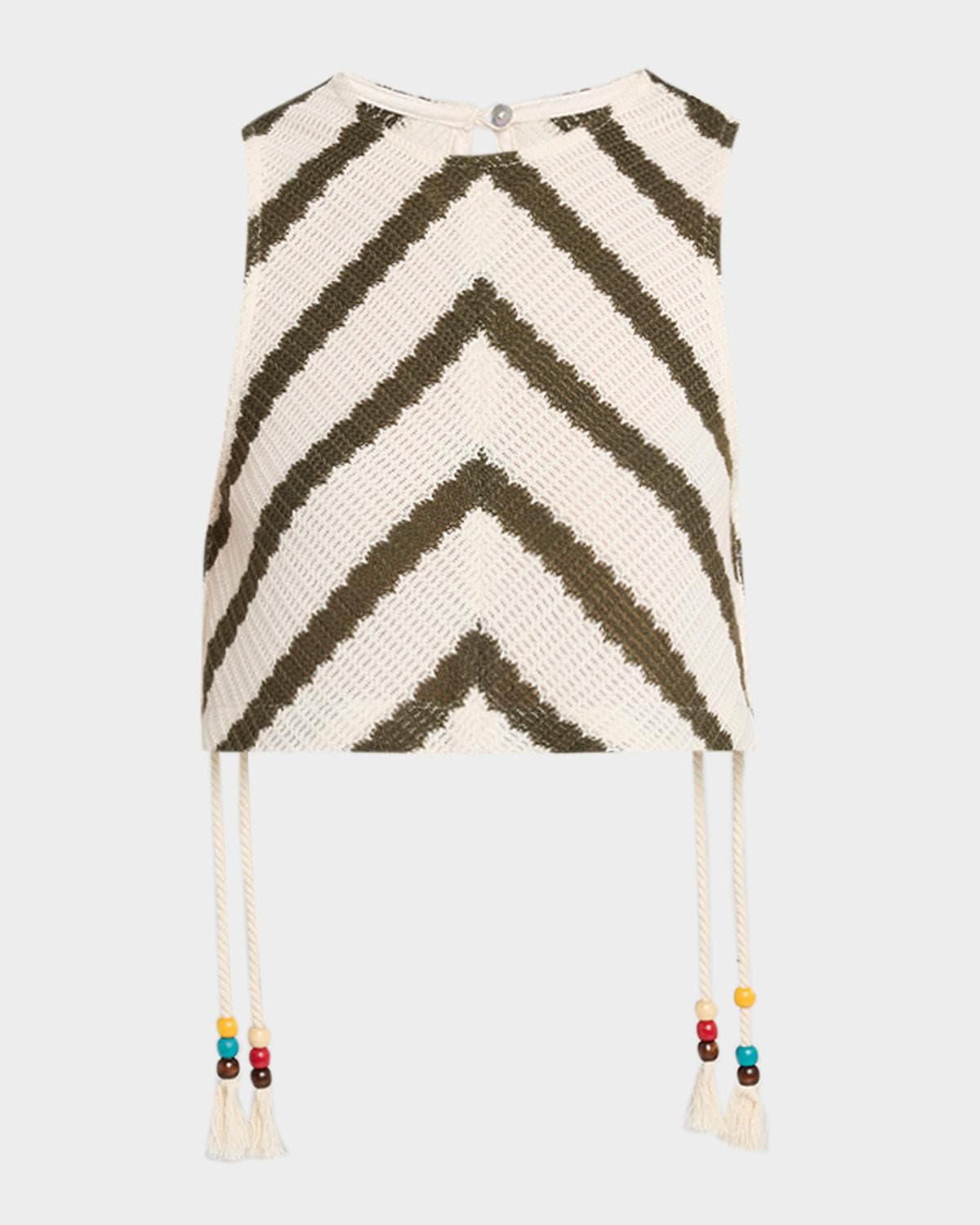 JBQ Bimini Striped Knit Crop Top