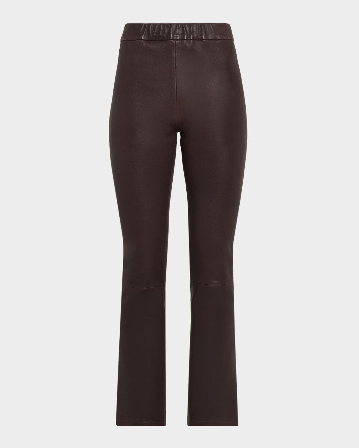 Arma River Leather Kickflare Crop Pants