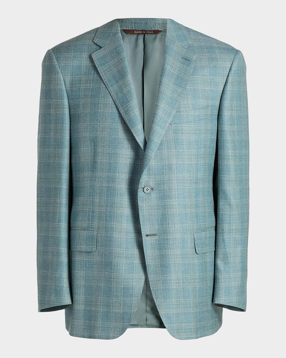 Canali Men's Siena Textured Plaid Wool-Blend Sport Coat