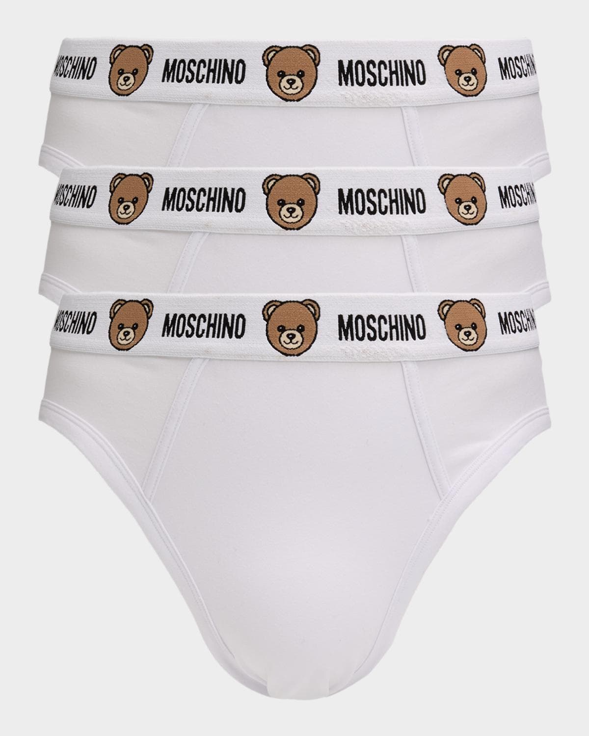 Moschino Men's 3-Pack Teddy Bear Cotton Jersey Briefs