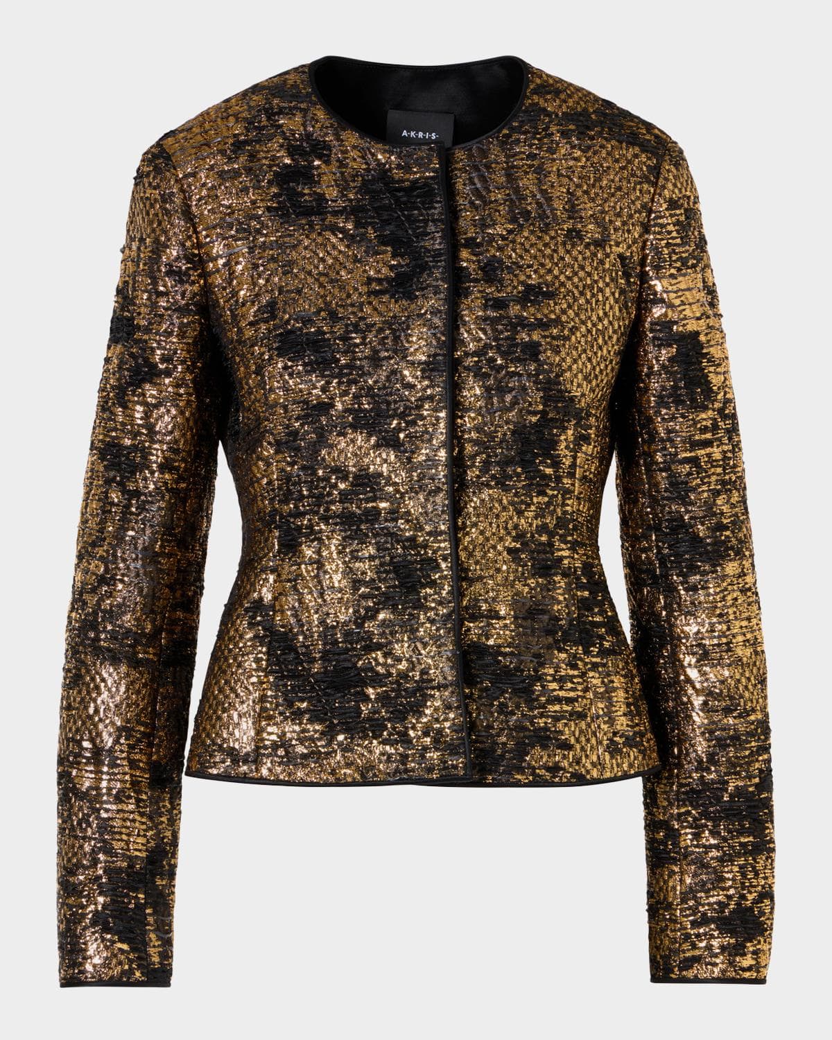 Akris Kelis Metallic Jacquard Jacket