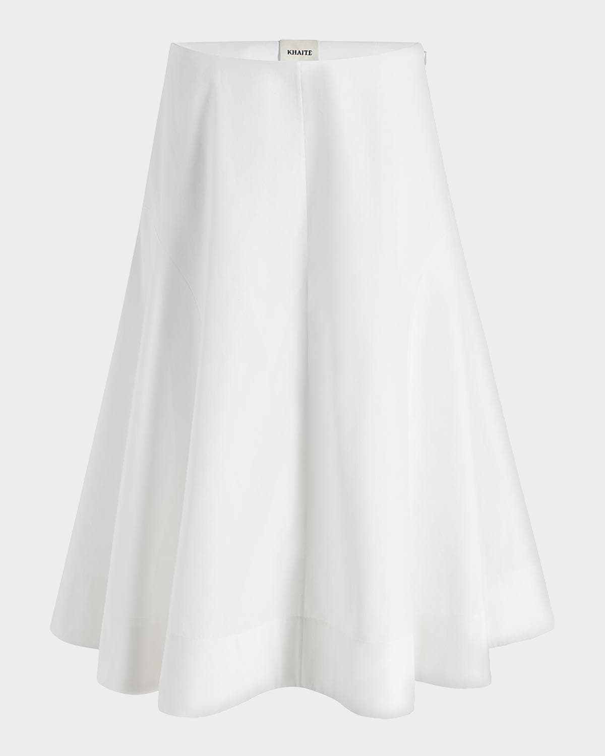 Khaite Artin Flare Midi Skirt