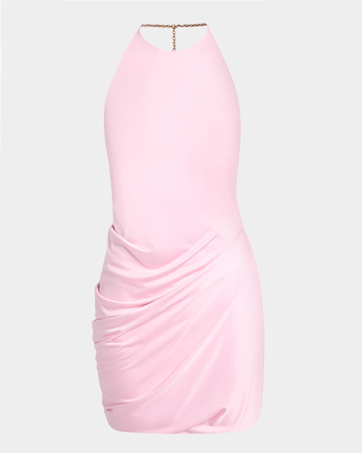 Versace Medusa Chain Satin-Viscose Mini Dress