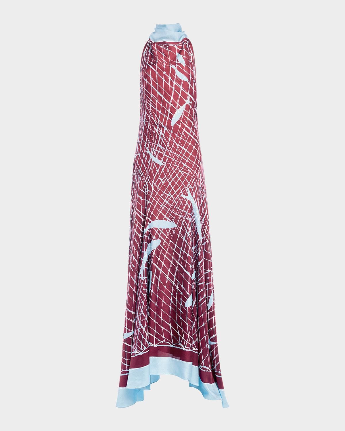 Altuzarra Moonlight Sleeveless Turtleneck Silk Maxi Dress