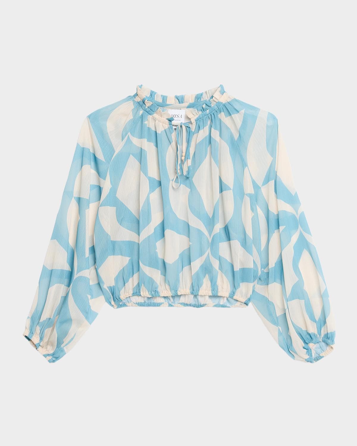 MISA Los Angeles Alene Ruffled High-Neck Top