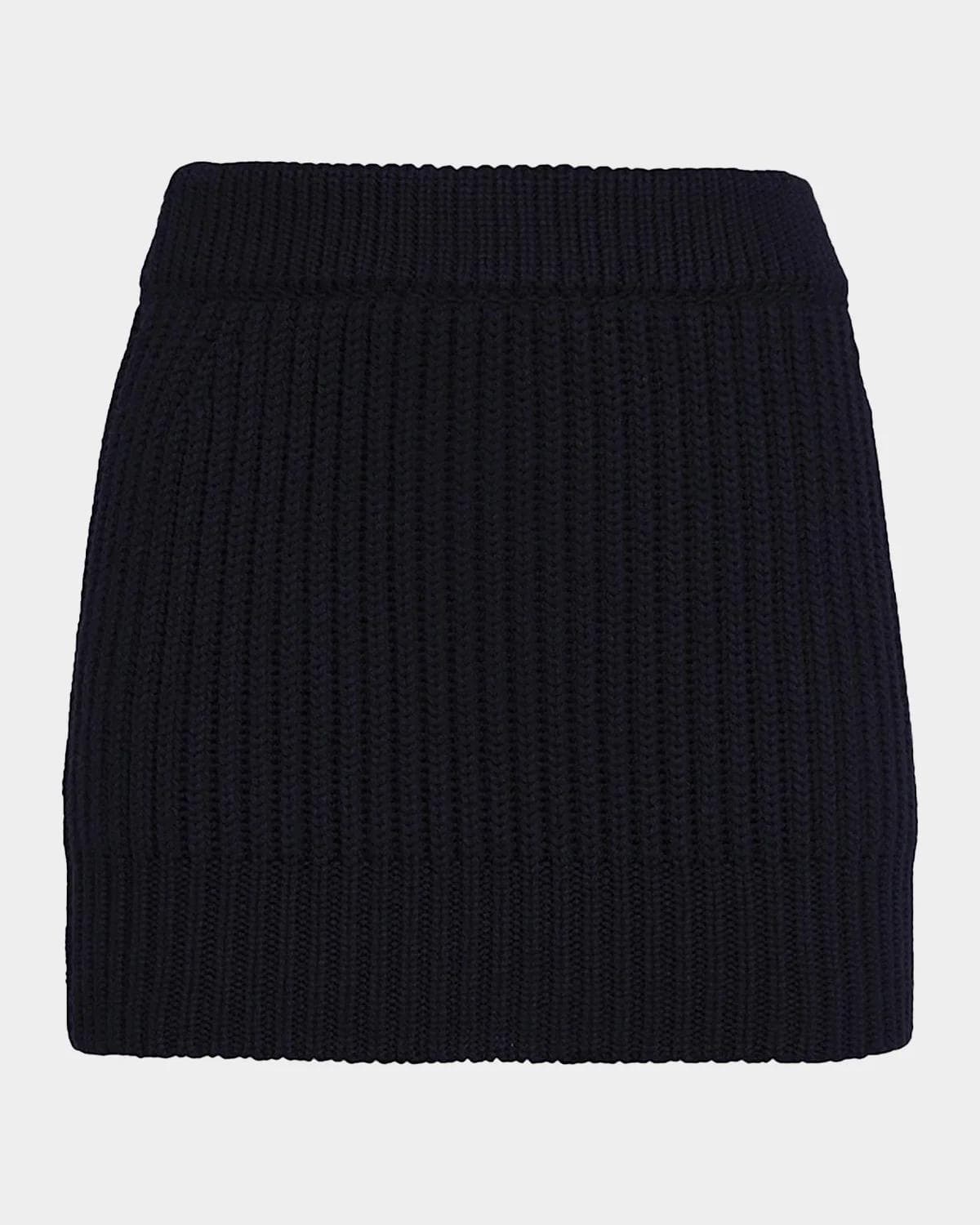 Malo Rib-Knit Cashmere Miniskirt