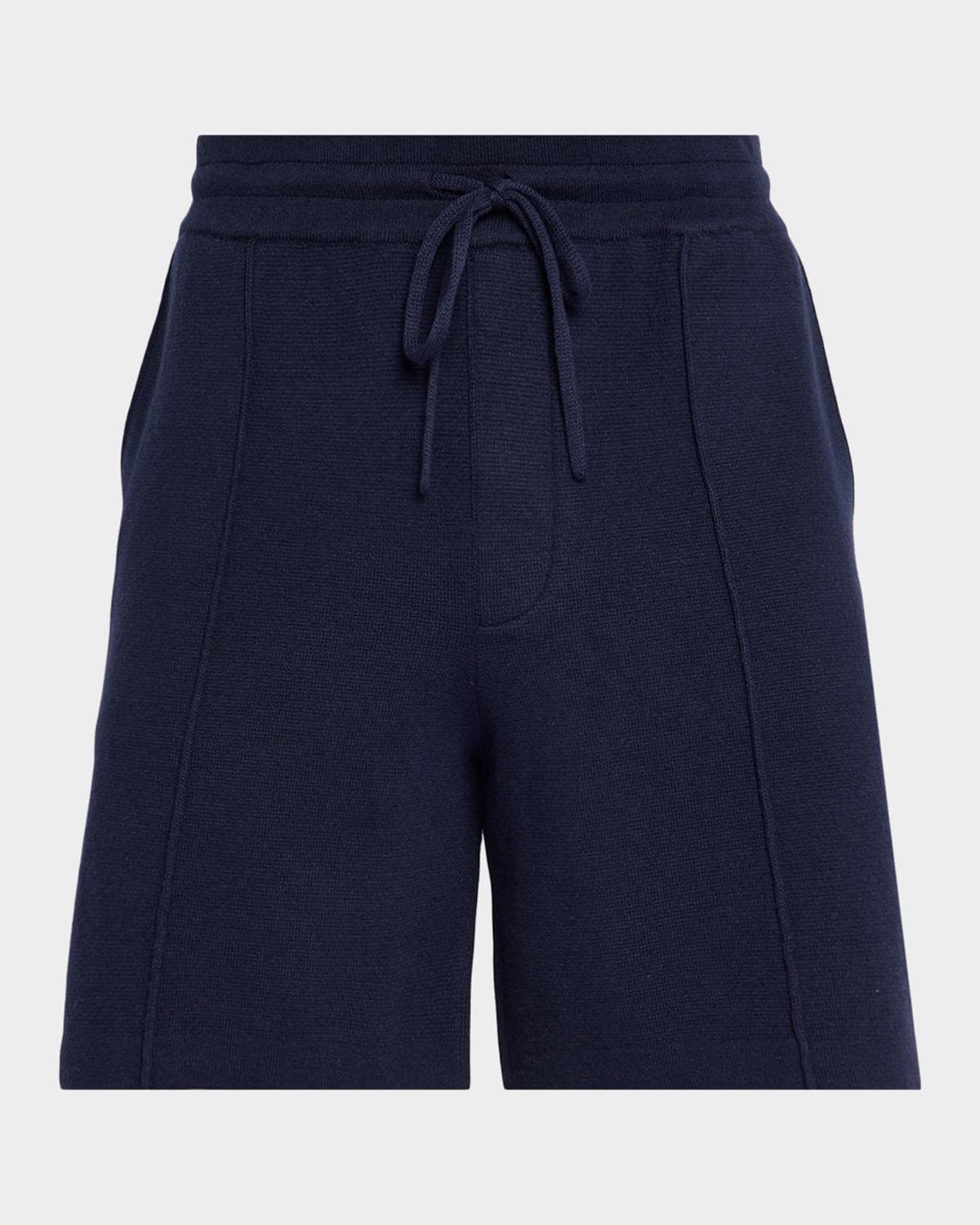 Hudson Men's Double-Knit Pintuck Cotton-Cashmere Drawstring Shorts