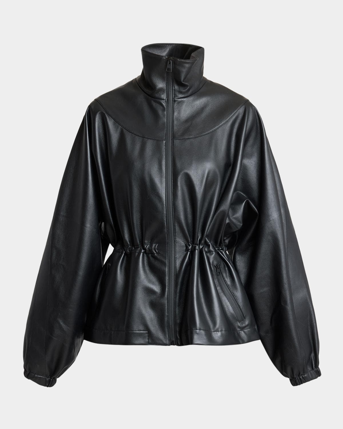 Givenchy Leather Drawstring Tracksuit Jacket