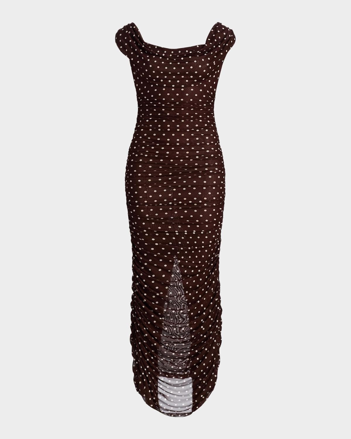 Black Halo Evangeline Polka Dot Maxi Dress