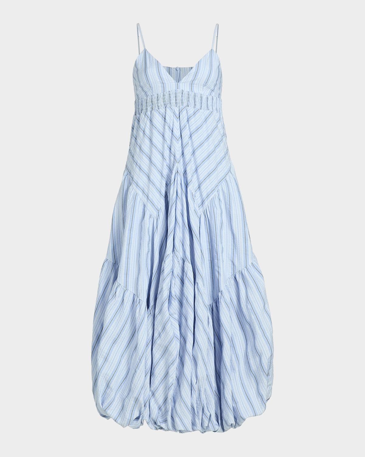 Cinq à Sept Evory Striped Cotton-Blend Midi Dress