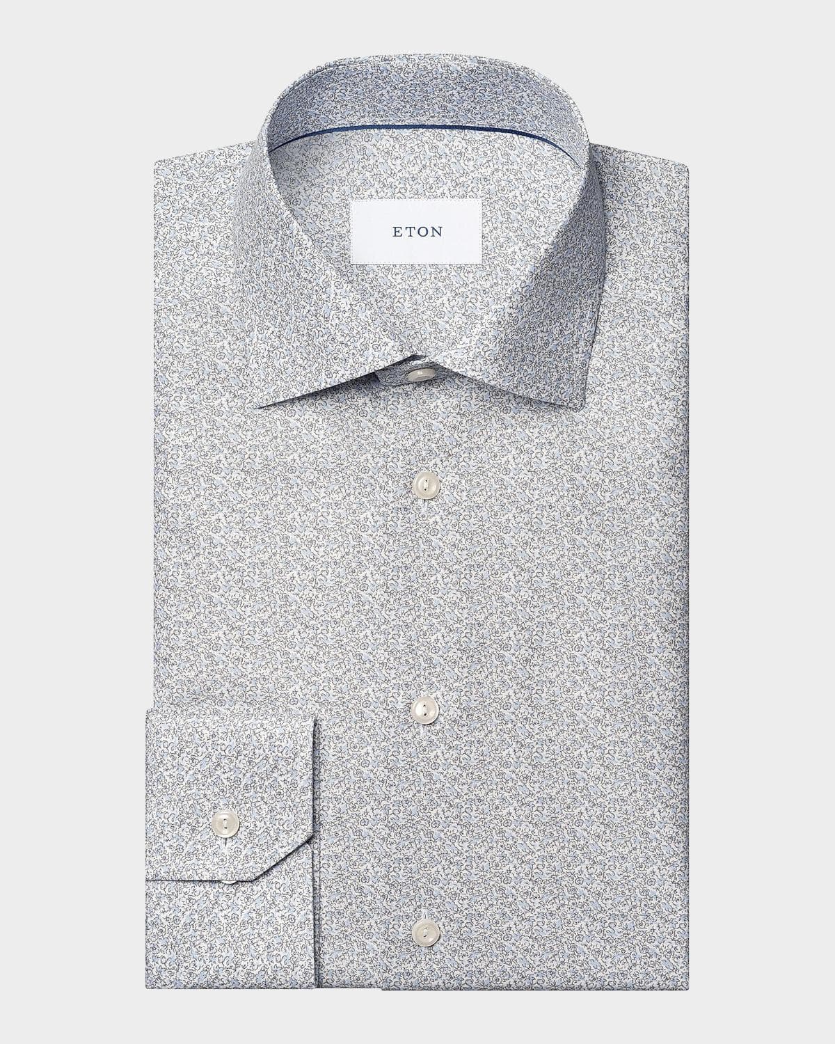 Eton Men's Floral Contemporary-Fit Twill Shirt