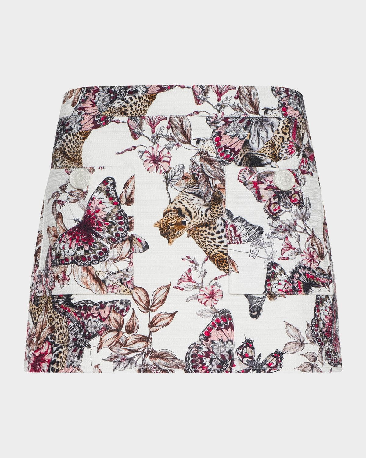 L 'AGENCE Cyra Printed Mini Skirt